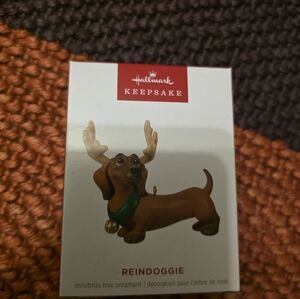 Hallmark Keepsake Reindoggie Ornament - Brown and Green